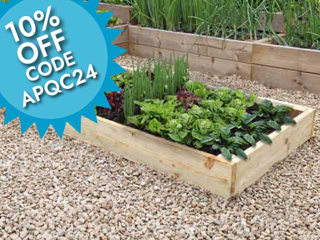 Hi there I was gonna buy this raised bed, can you tell me me how many 25kg bags of pea gravel would be needed to fill the bed? And the same for the 4ft square one? Do you sell pea gravel around 10mm minimum Thanks