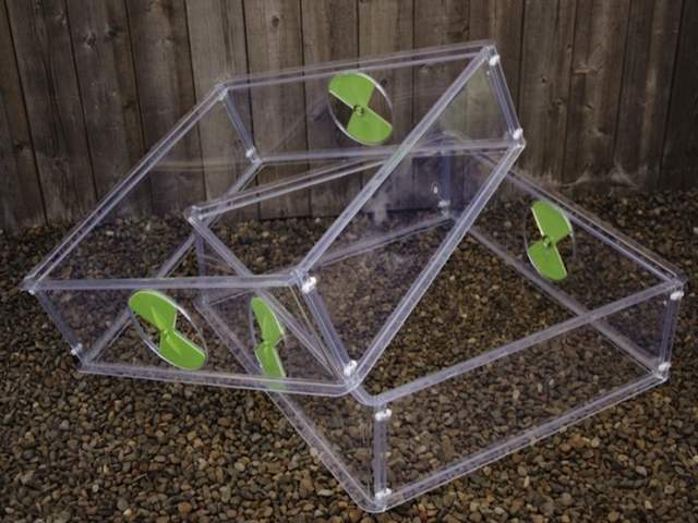 Is the small height extension compatible with the large vitapod? I would like to have two heights in my propagator - half single half double height. I keep it under an attic velux which is at a slope, so I can't fit the double height over the whole thing....