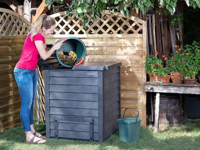 Can I put the wooden chips from my cat litter trays in this? The are compostable. Also can I put in the composter bin liner from the kitchen veg caddy, thanks